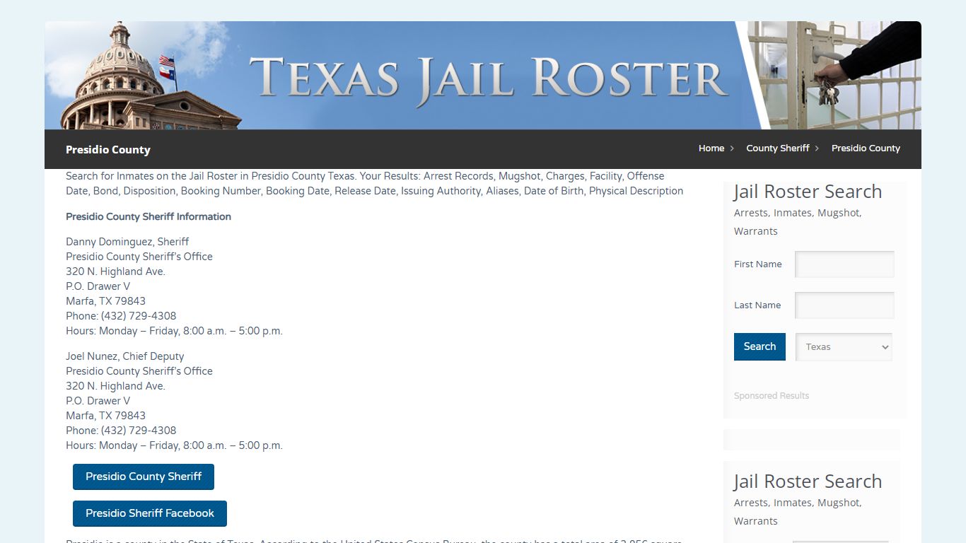 Presidio County | Jail Roster Search