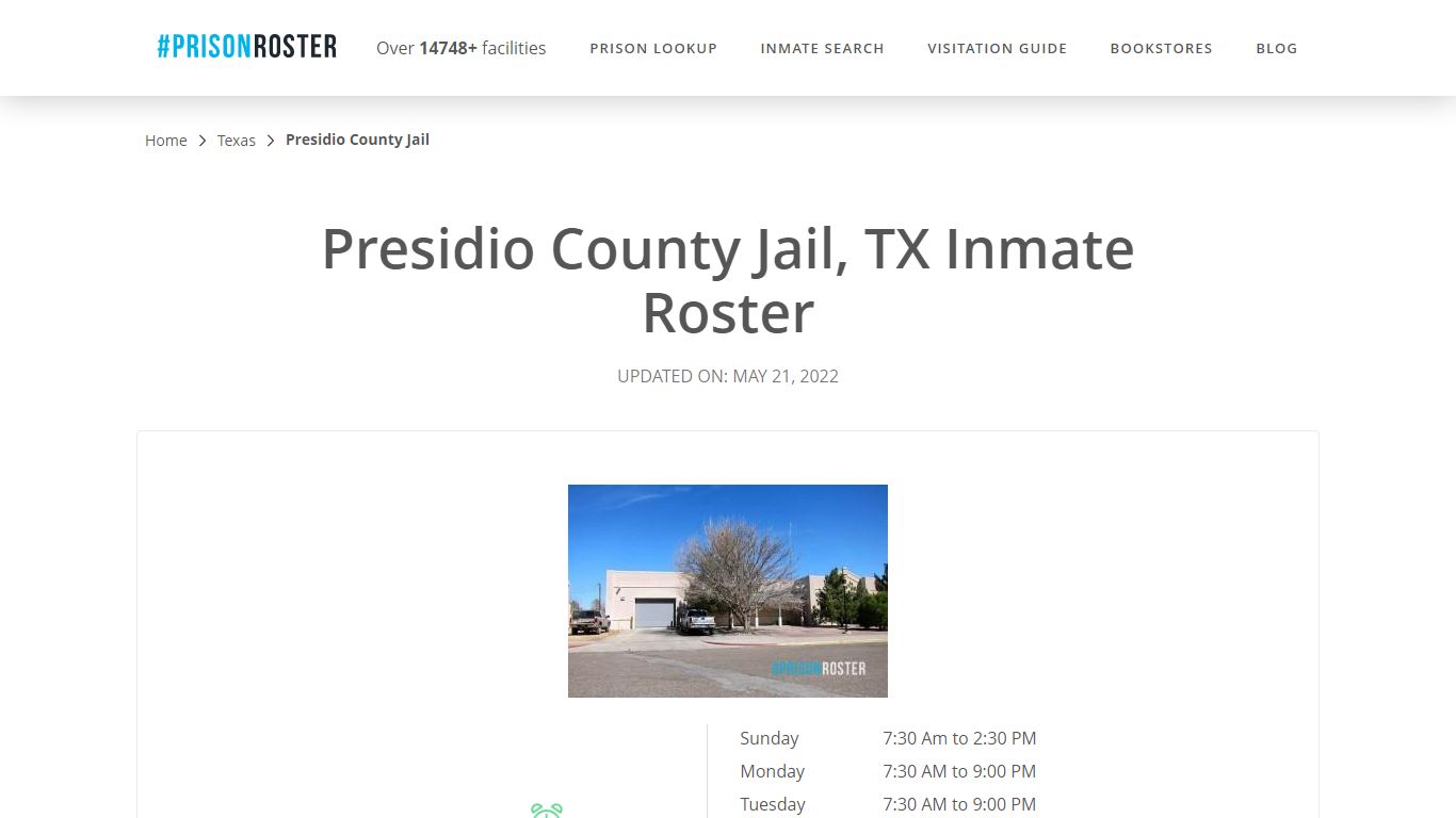 Presidio County Jail, TX Inmate Roster